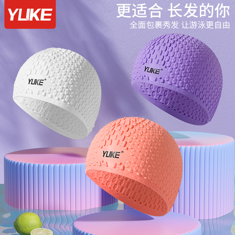 Swim Hat Silicone - 3D Ergonomisches Design Ohrentaschen für Erwachsene