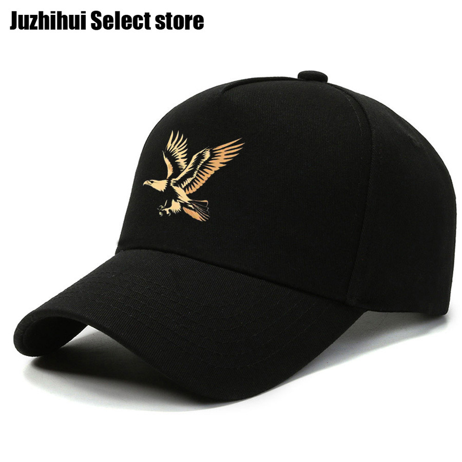 Corduroy Cap 5 Panel - Modische Hut mit Adler-Print, Unisex Baseballkappe,