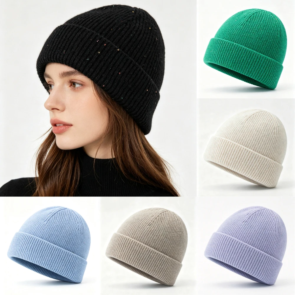 Neue Damen-Strickmütze mit Ums – Beanie Cuffed Knit Bewertung und Preis
